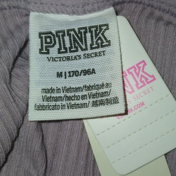PINK Victoria's Secret Lilac Ribbed Lace V-Neck Sleeveless Bodysuit - Picture 3 of 4